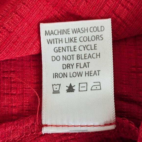 Max Studio Top Size 3X Red Side-Tie Knot Crinkle Knit Short Sleeve Blouse NWT - Picture 11 of 14